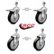 Service Caster 5 Inch Black Polyurethane Wheel Swivel 1/2 Inch Stem Caster Total Lock Brake, 2PK SCC-TSTTL20S514-PPUB-BLK-121315-2-S2 - alternate 5
